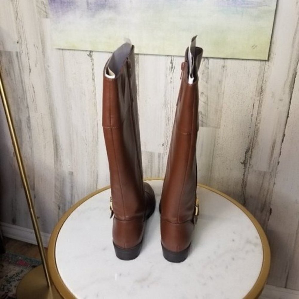 Karen Scott Deliee2 Riding Boots Cognac Brown WIDE CALF WC - Picture 8 of 8